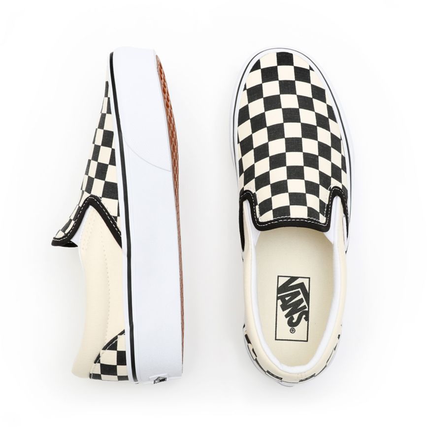 Vans Checkerboard Classic Slip-On Platform Negras | VN004X1TZ65
