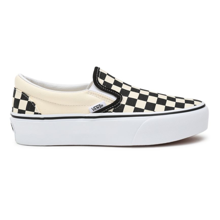 Vans Checkerboard Classic Slip-On Platform Negras | VN004X1TZ65