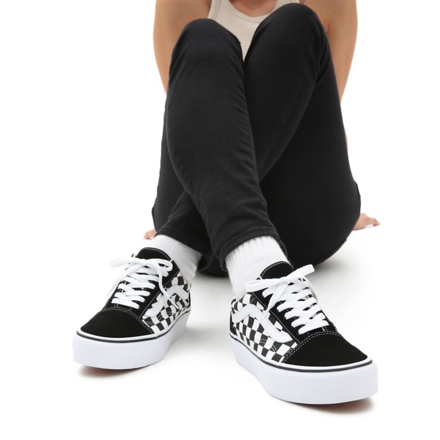 Vans Checkerboard Old Skool Platform Negras | VN639N7AA96