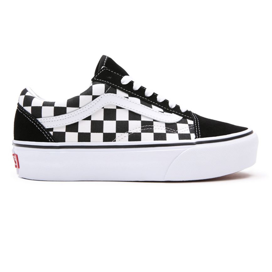 Vans Checkerboard Old Skool Platform Negras | VN639N7AA96