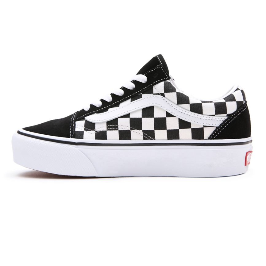 Vans Checkerboard Old Skool Platform Negras | VN639N7AA96