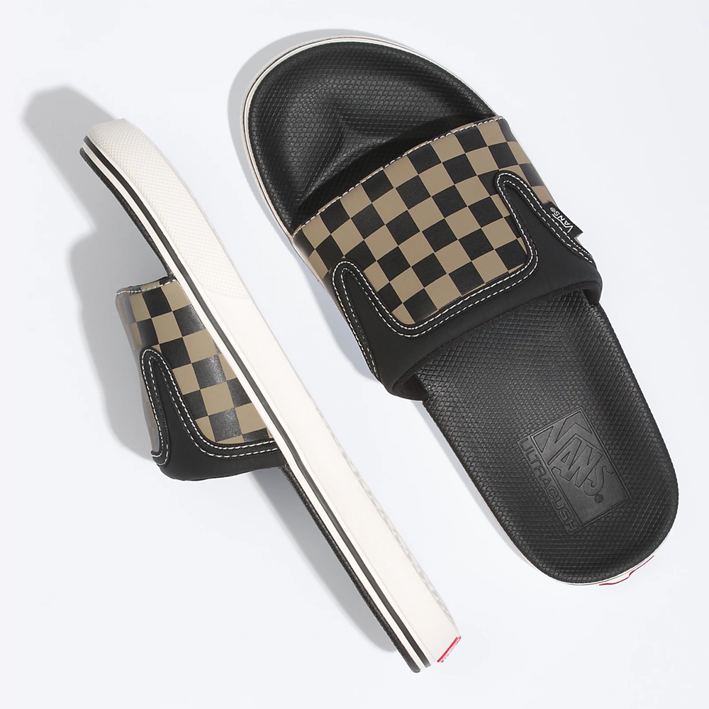 Vans Checkerboard Ultracush Slide-On Negras | VN661I4MW18