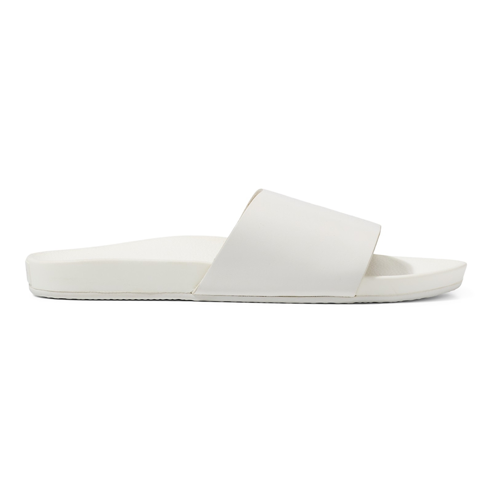Vans Cuero Decon Slide Blancas | VN732X0HF04