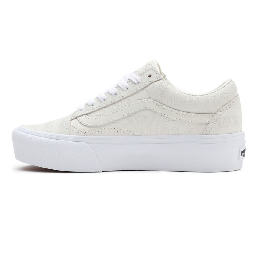 Vans Deboss Otw Old Skool Platform Blancas | VN386C0DQ72