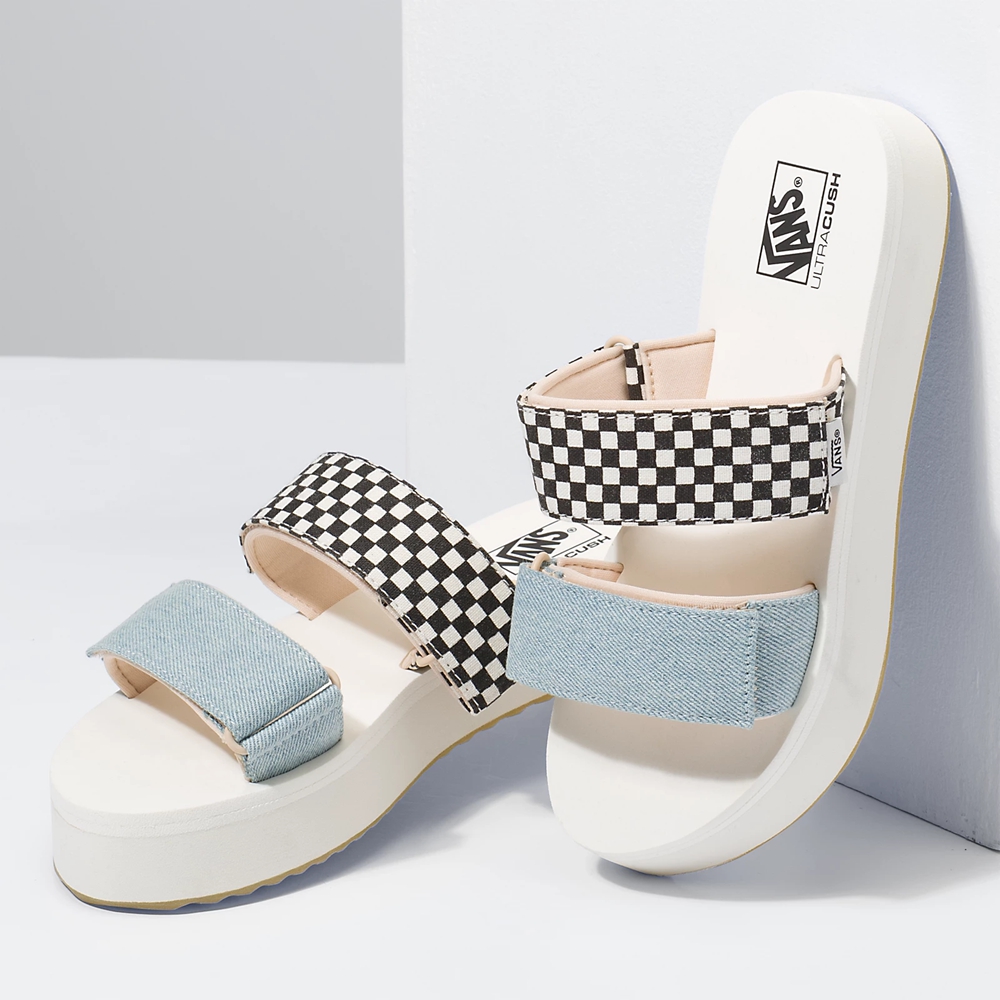 Vans Mix Match Cayucas Slide Mega Platform Blancas | VN584E0NB11