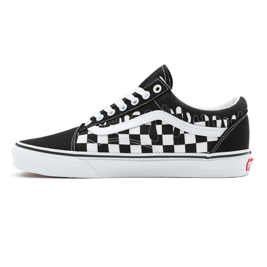 Vans Paint Drip Checkerboard Old Skool Negras | VN128M7MH14