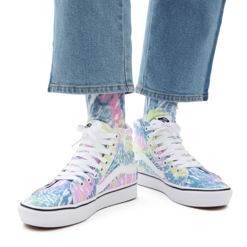 Vans Tie-Dye ComfyCush SK8-Hi Multicolor | VN000E9JM82