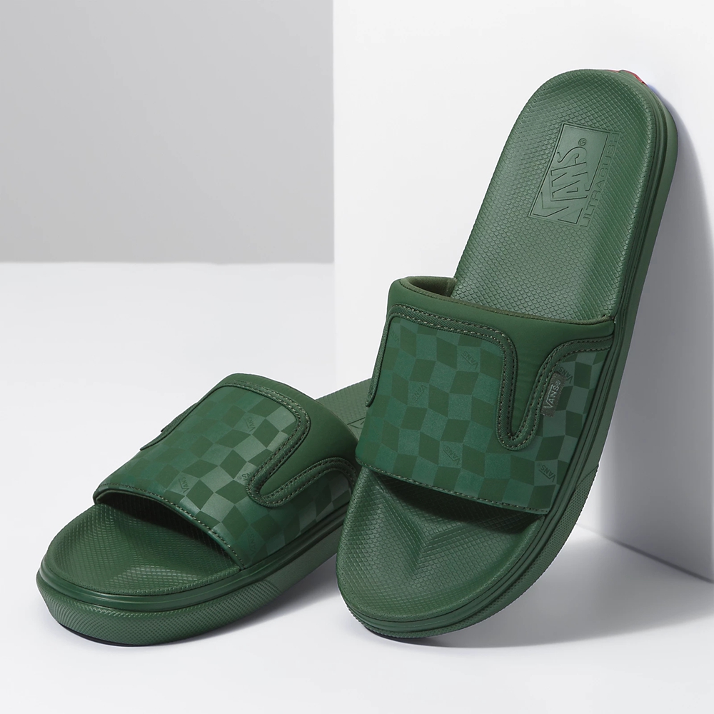 Vans UltraCush Slide-On Verde Oscuro | VN004N8MD62