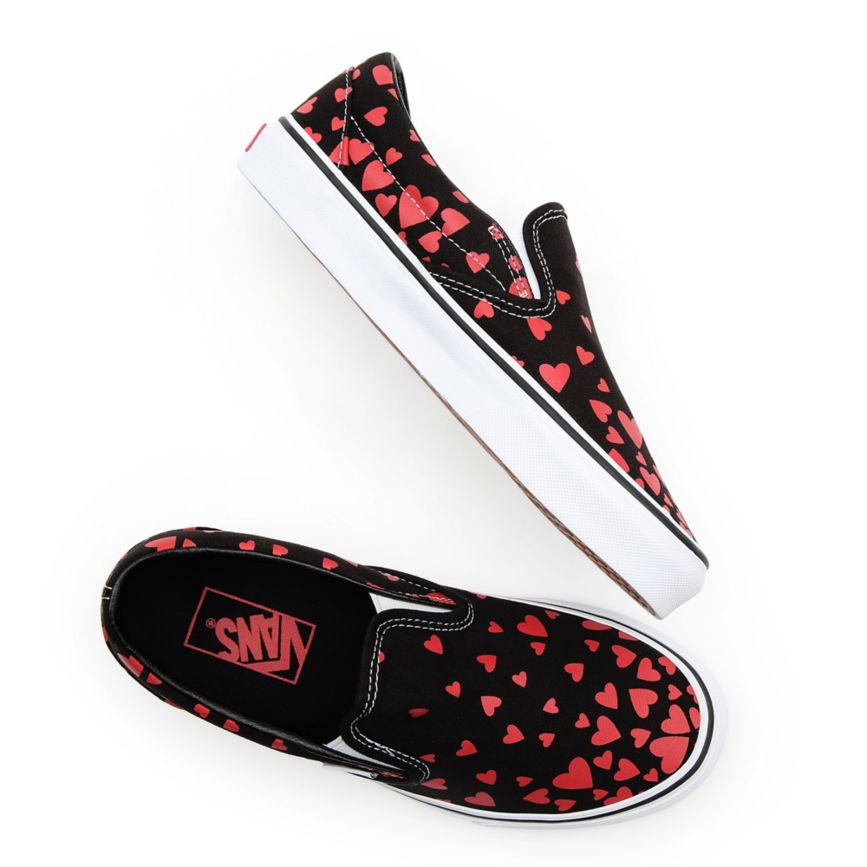 Vans Valentines Hearts Classic Slip-On Negras | VN194I5QF42